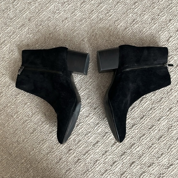 Thursday Everyday Paloma Suede Block Stacked Heel Boots Black size 10 - Picture 6 of 12
